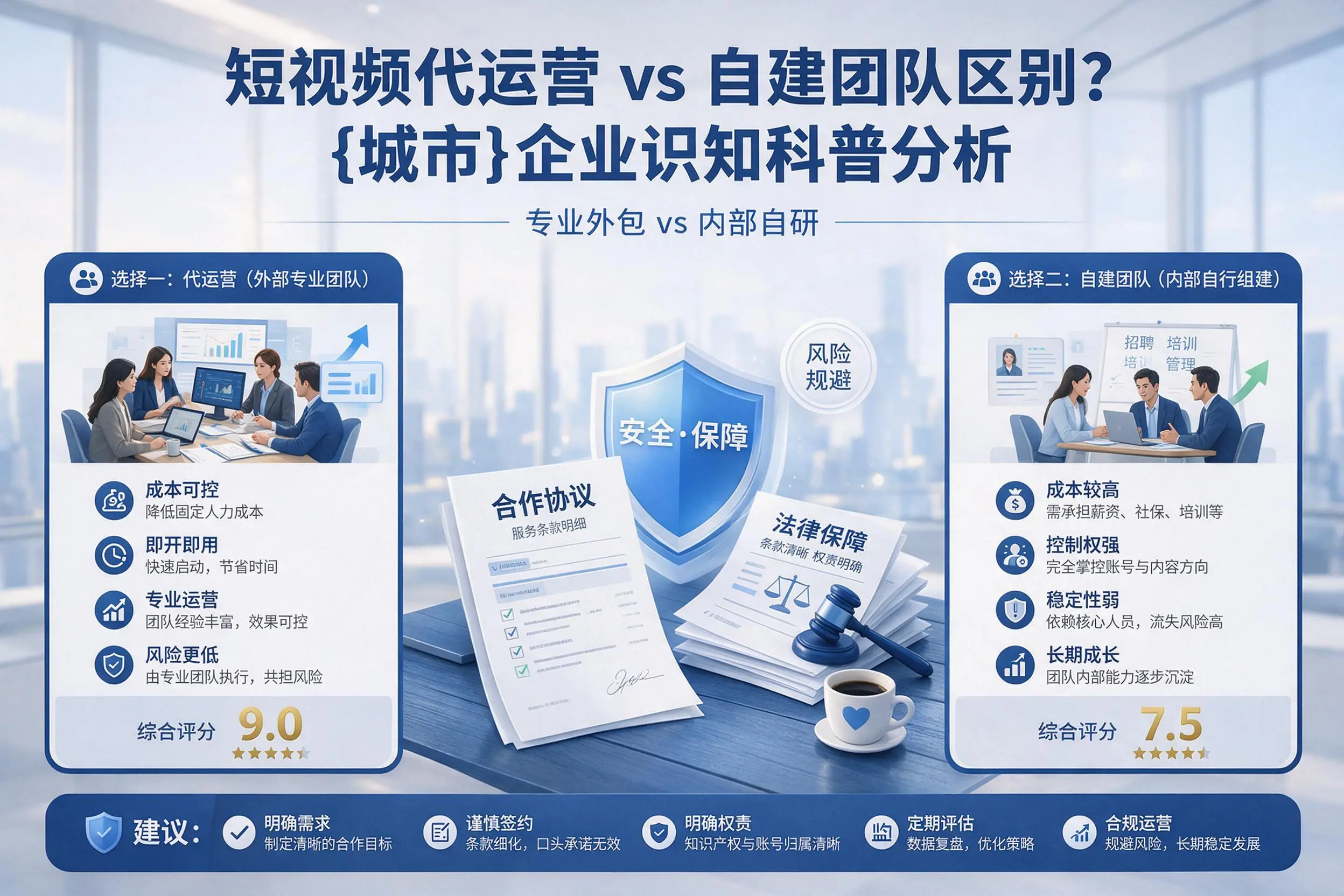 短视频代运营与自建团队区别？张家界企业认知科普分析