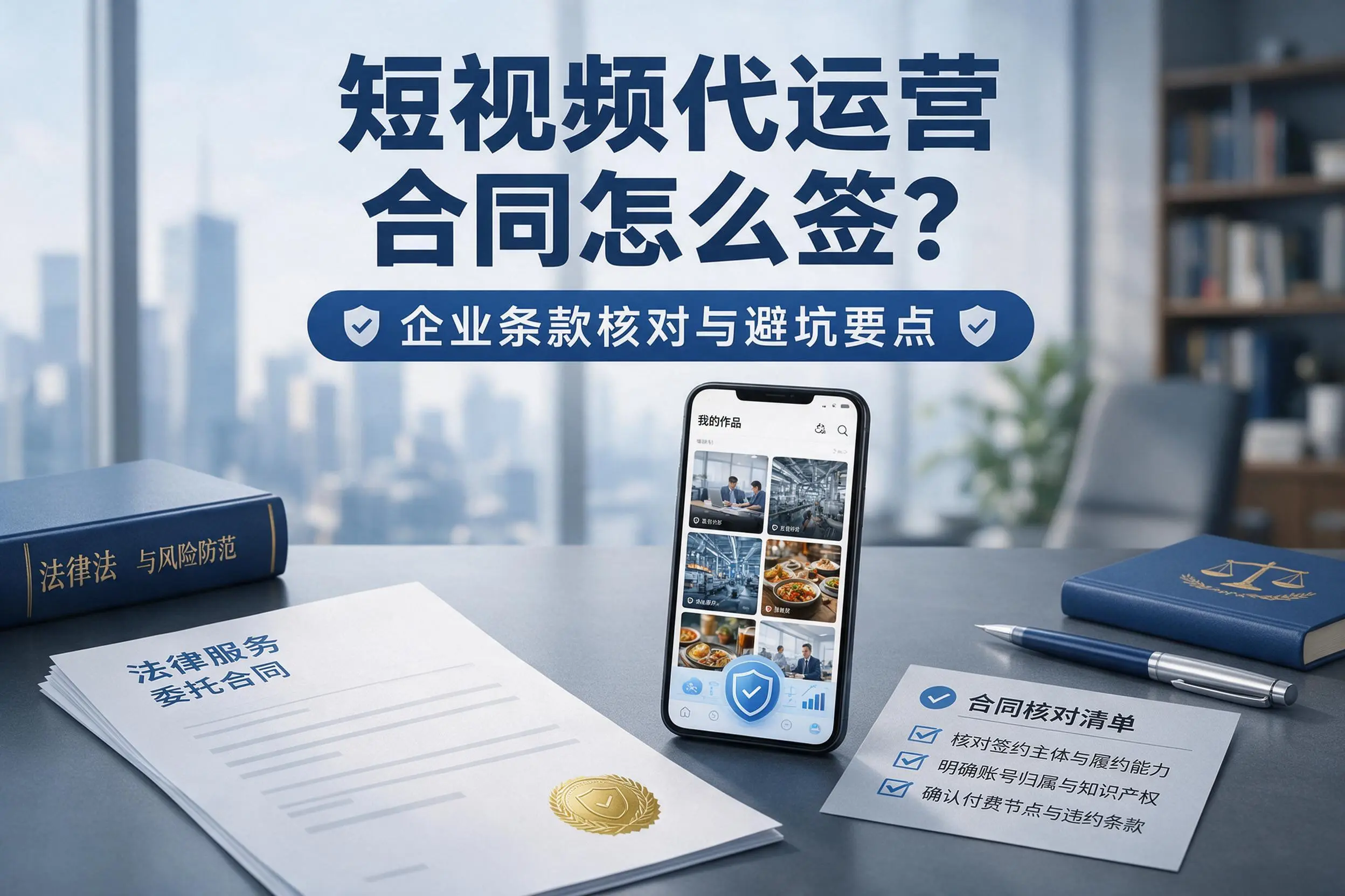 短视频代运营合同怎么签?张家界企业条款核对与避坑要点