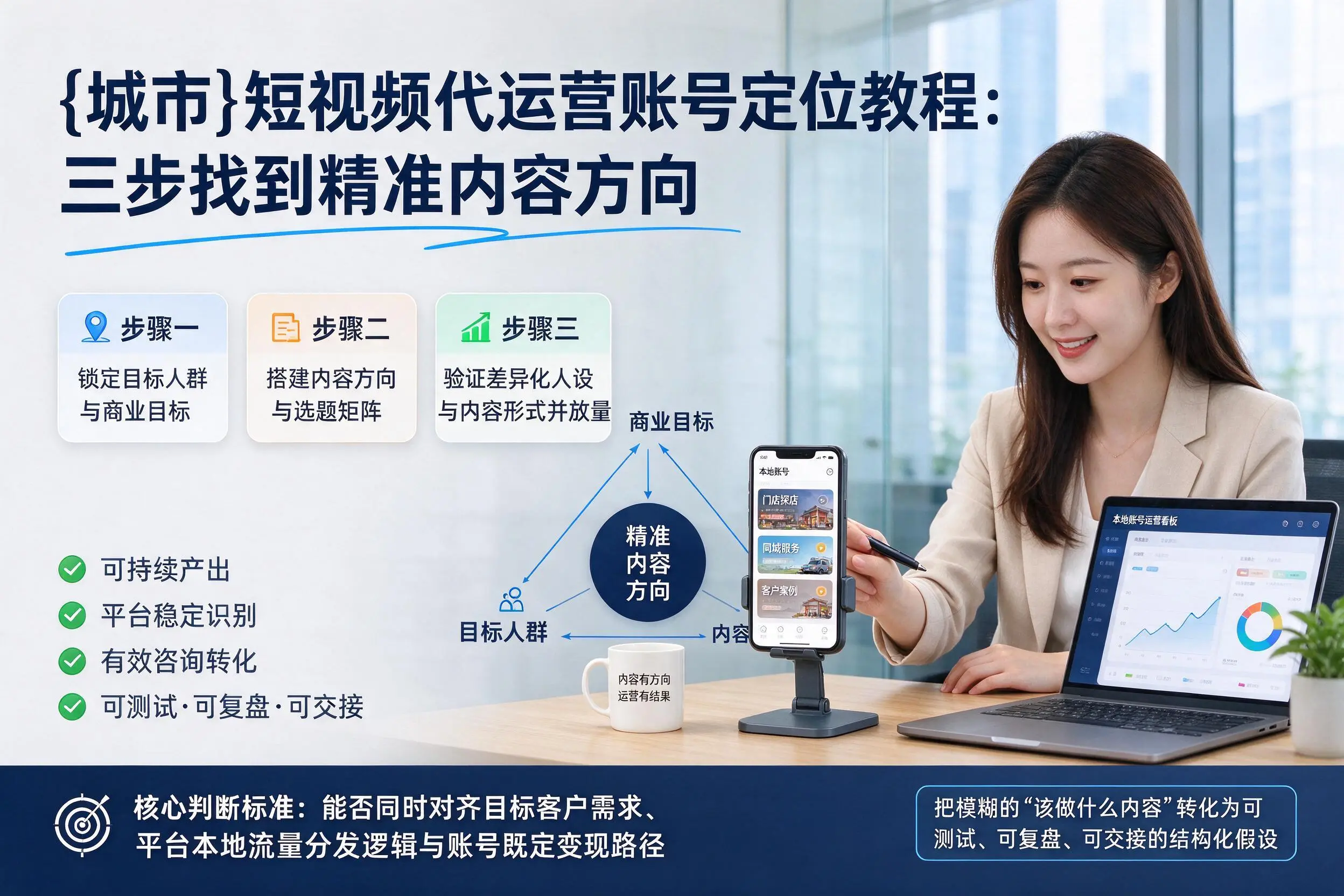 张家界短视频代运营账号定位教程：三步找到精准内容方向