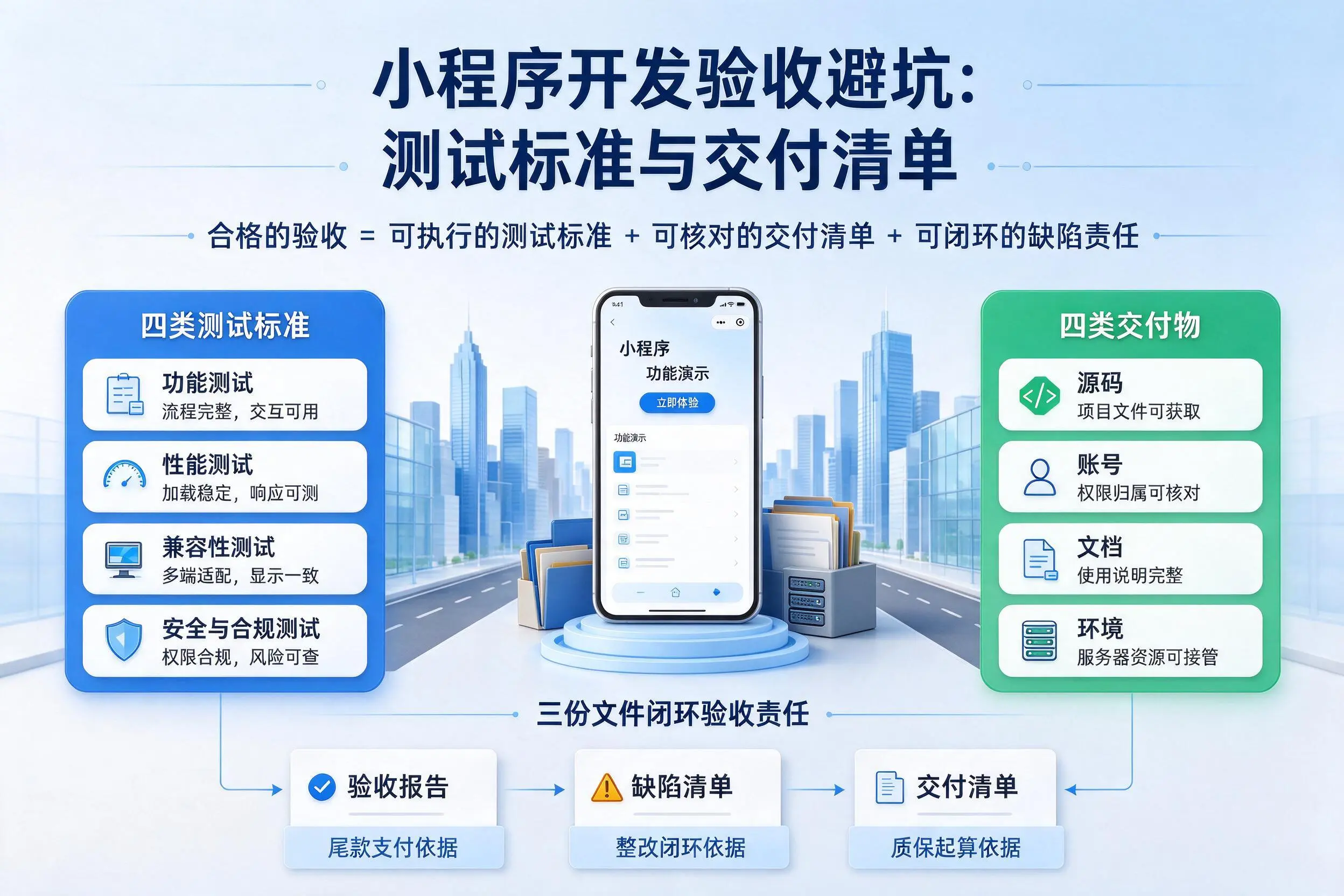 张家界小程序开发验收避坑:测试标准与交付清单