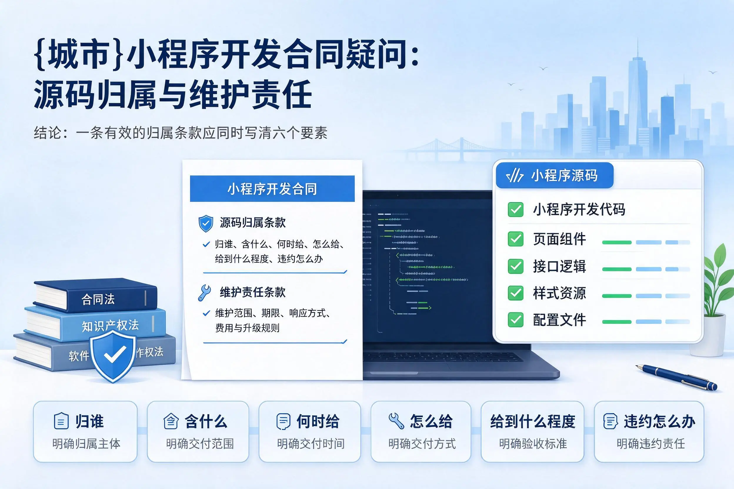 张家界小程序开发合同疑问:源码归属与维护责任