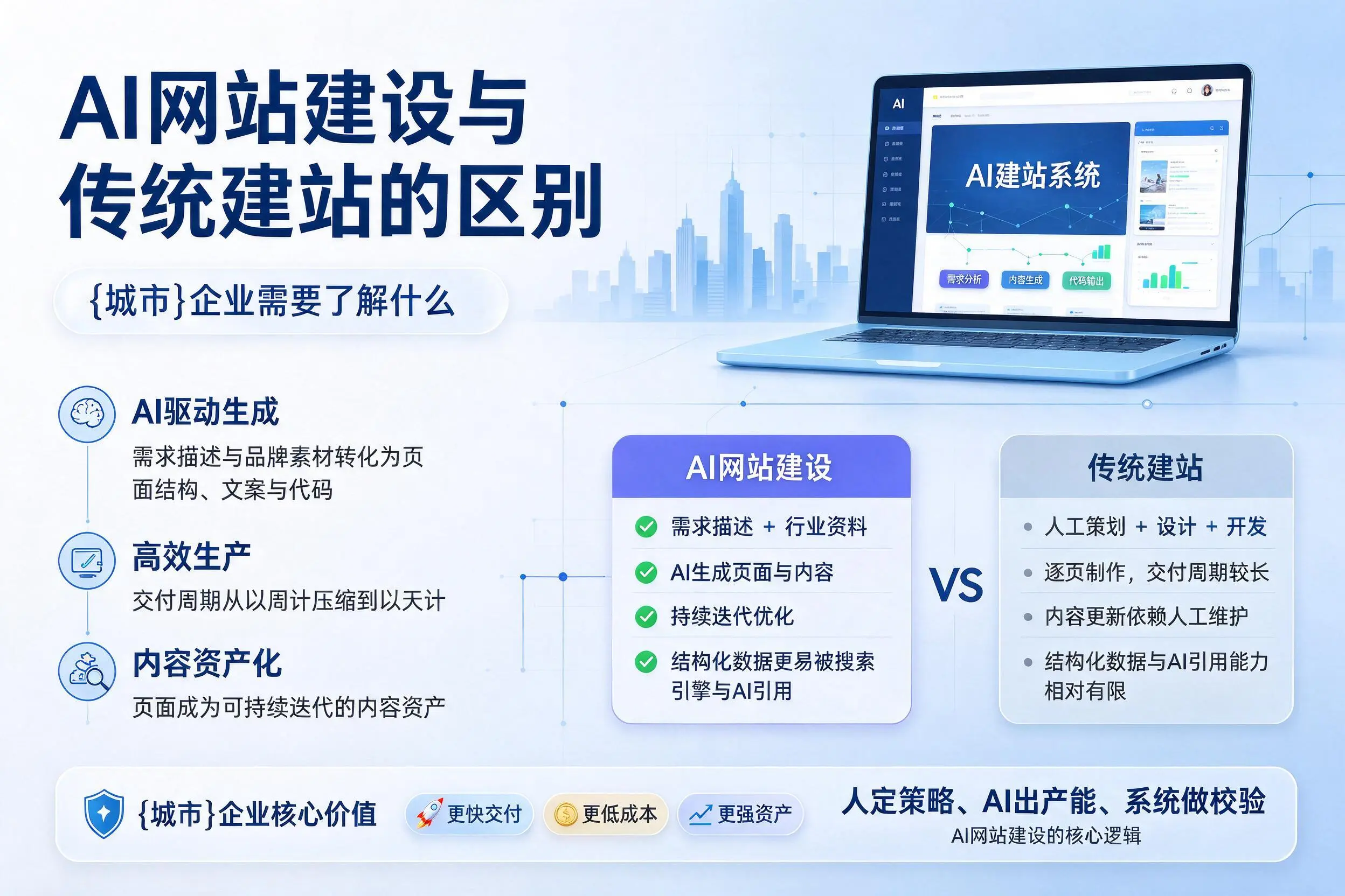AI网站建设与传统建站的区别,张家界企业需要了解什么
