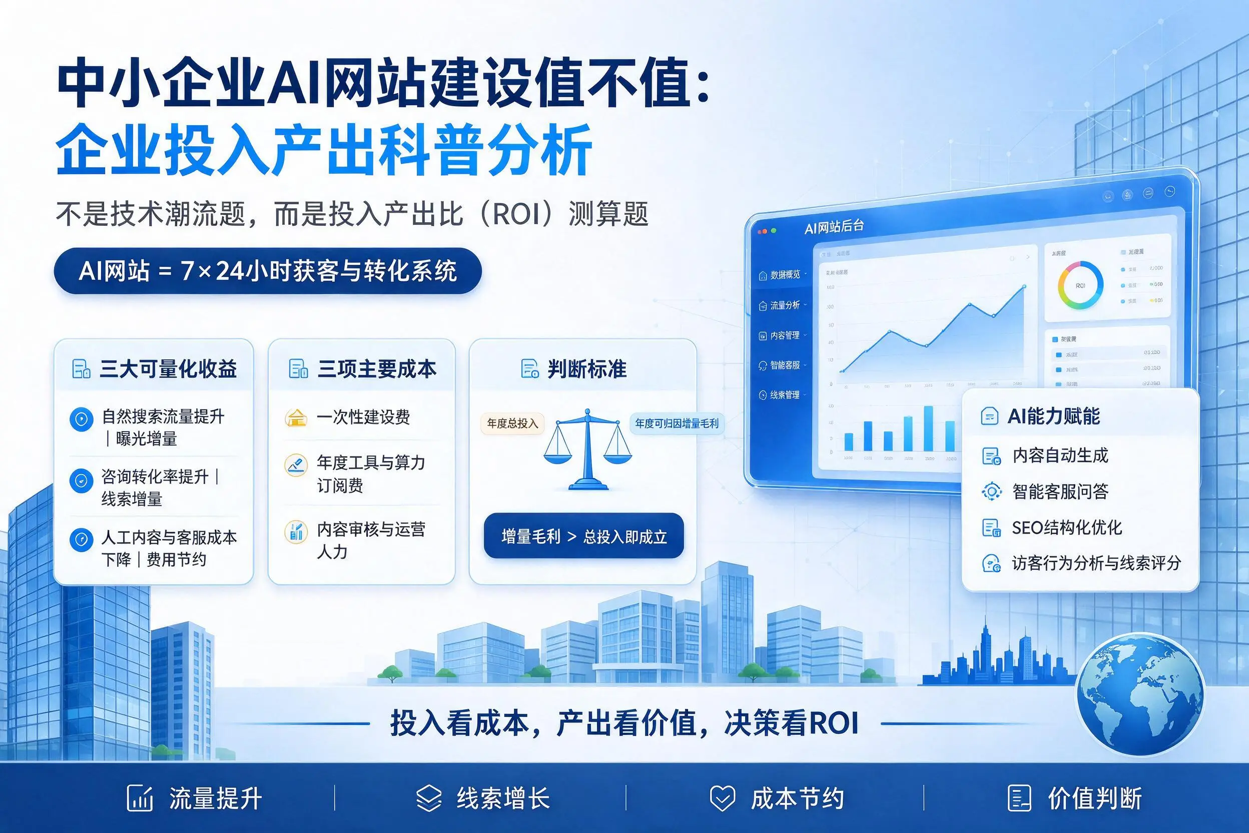 中小企业AI网站建设值不值:张家界企业投入产出科普分析