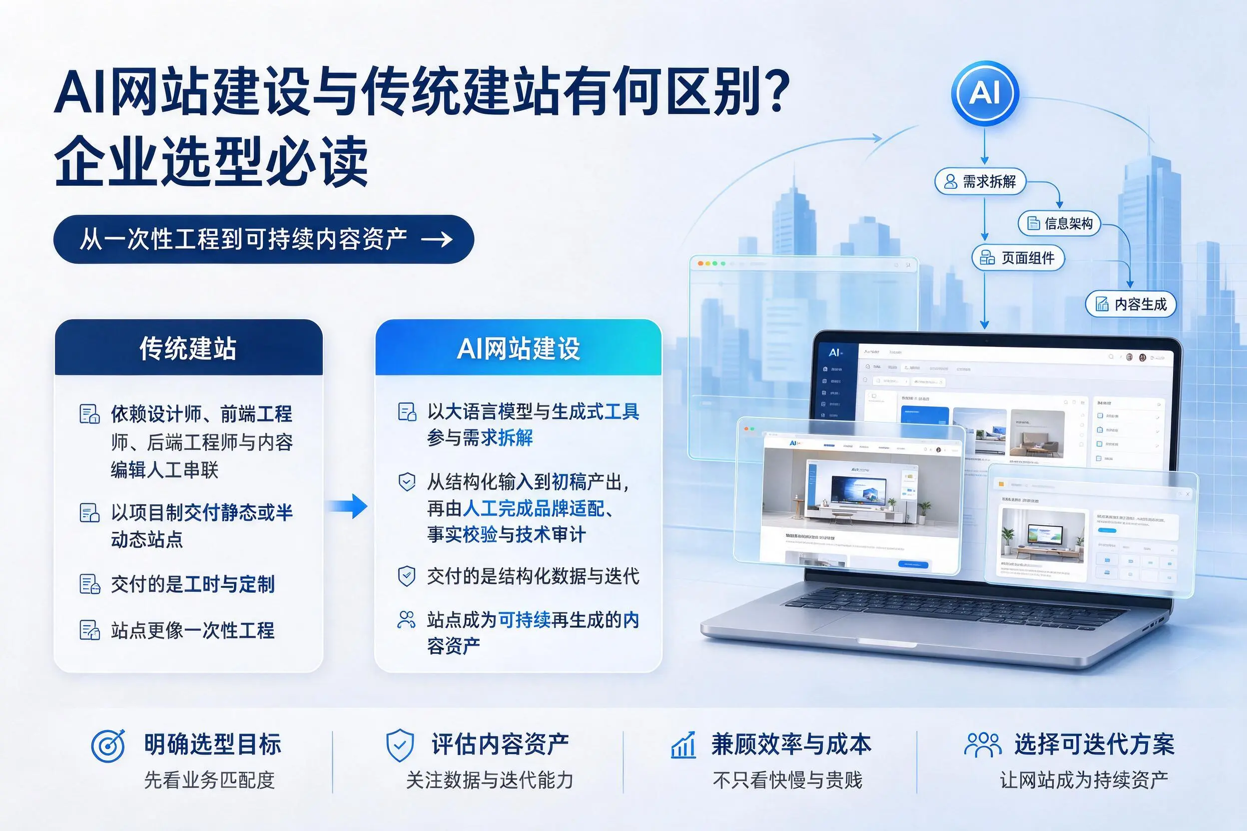 AI网站建设与传统建站有何区别?张家界企业选型必读