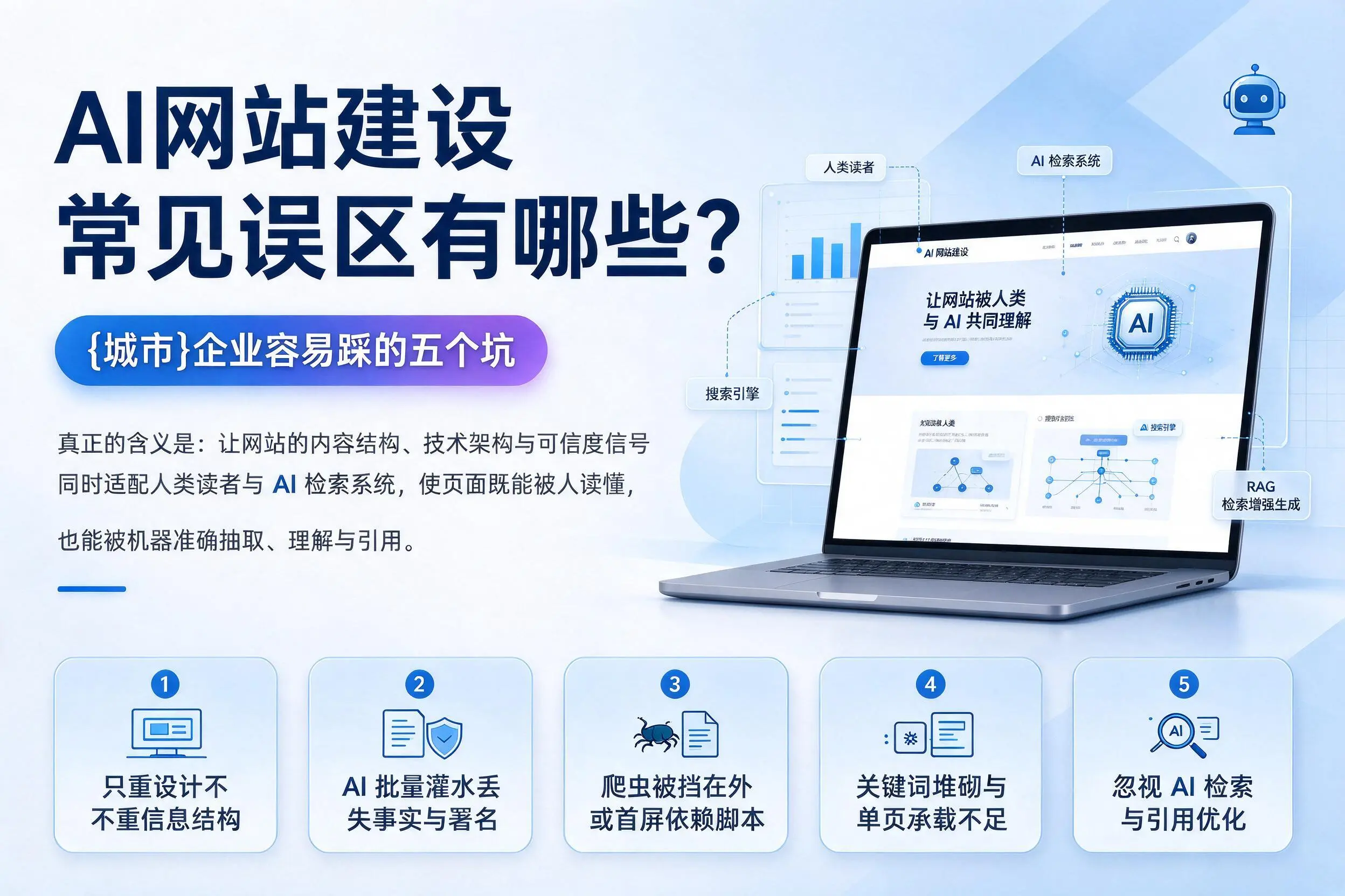 AI网站建设常见误区有哪些？张家界企业容易踩的五个坑