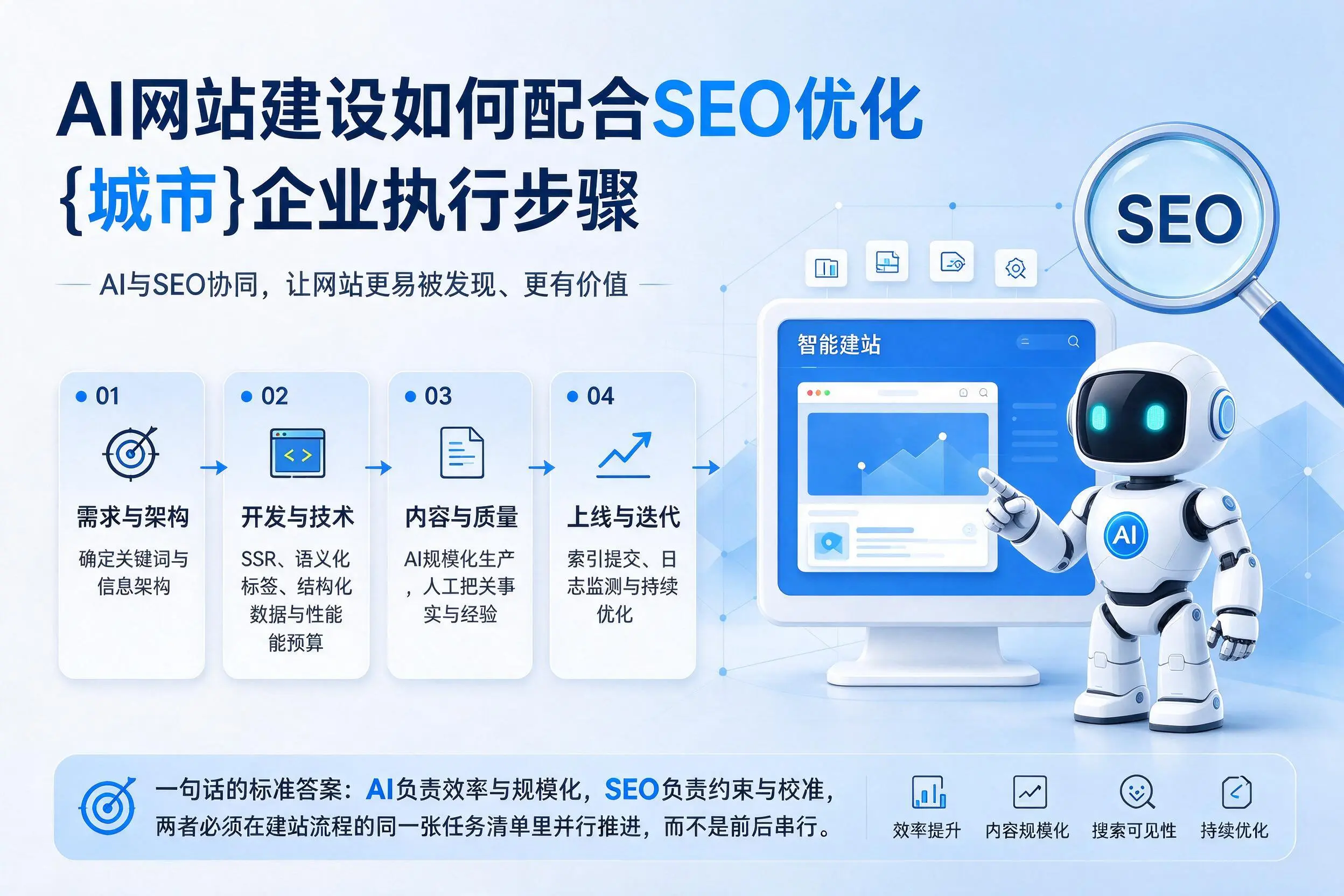 AI网站建设如何配合SEO优化,张家界企业执行步骤