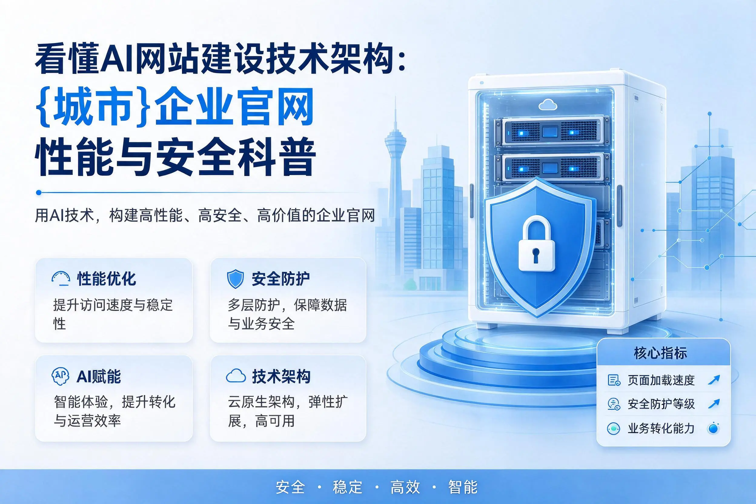 看懂AI网站建设技术架构：张家界企业官网性能与安全科普