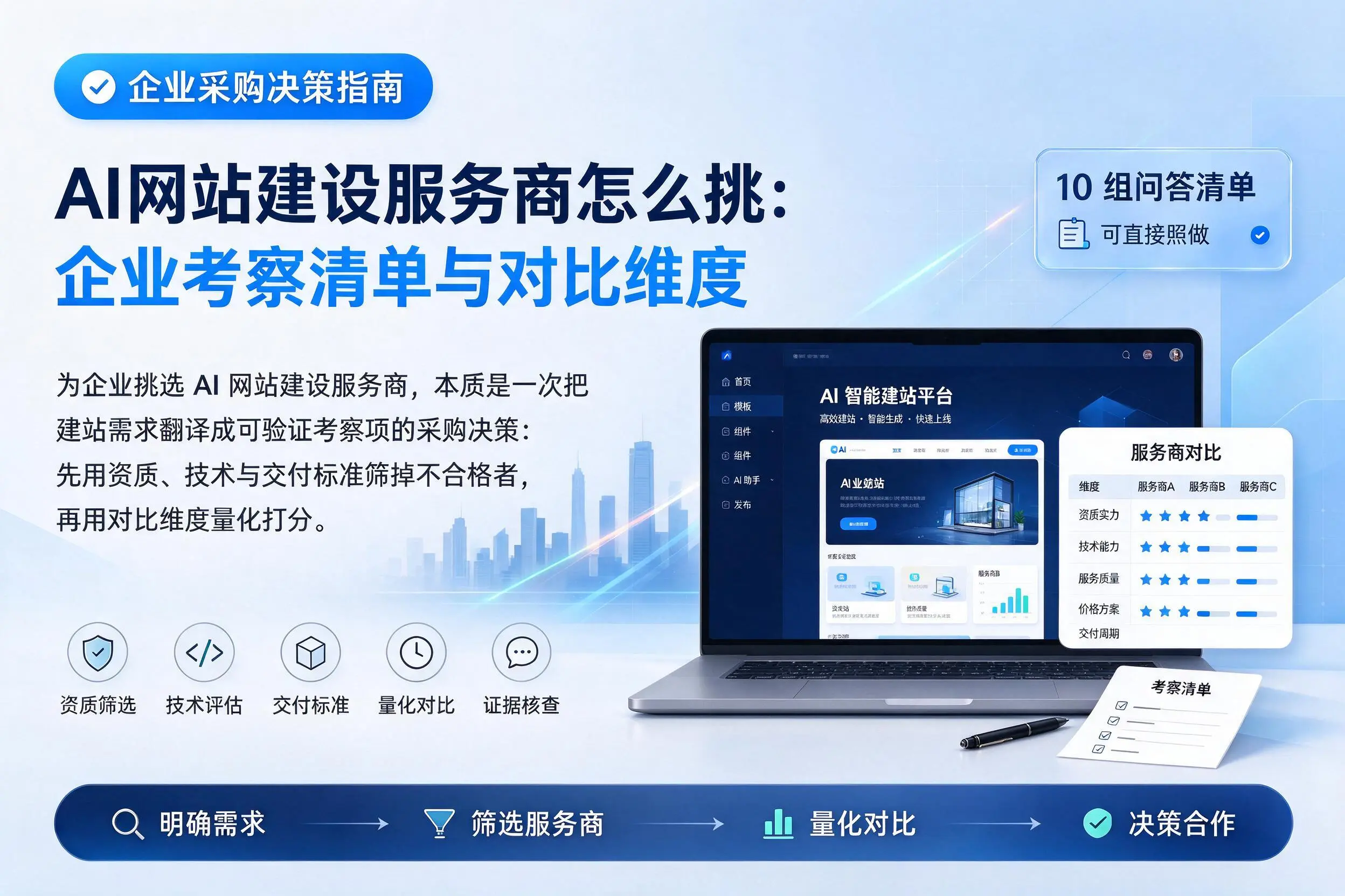 AI网站建设服务商怎么挑：张家界企业考察清单与对比维度