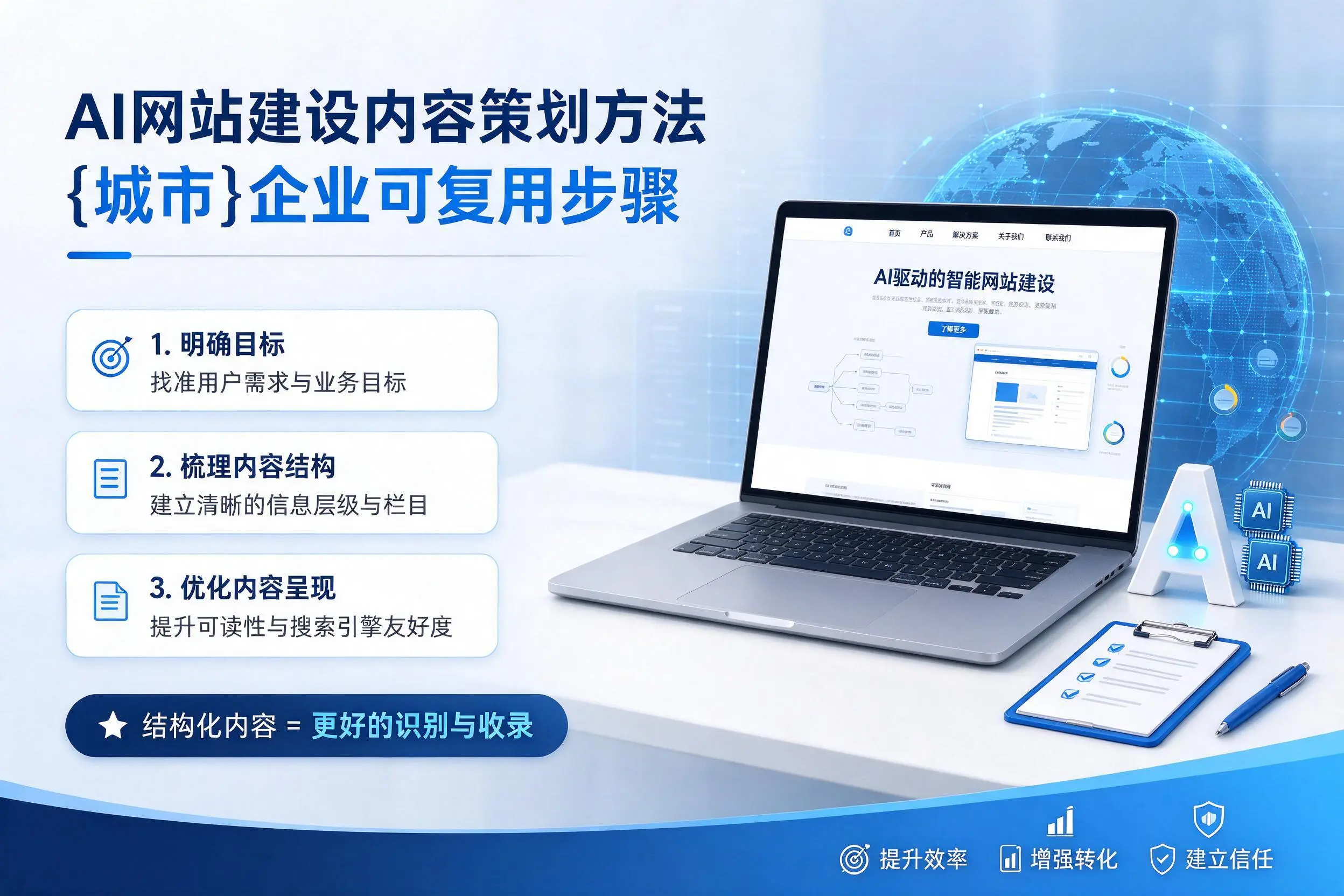 AI网站建设内容策划方法，张家界企业可复用步骤
