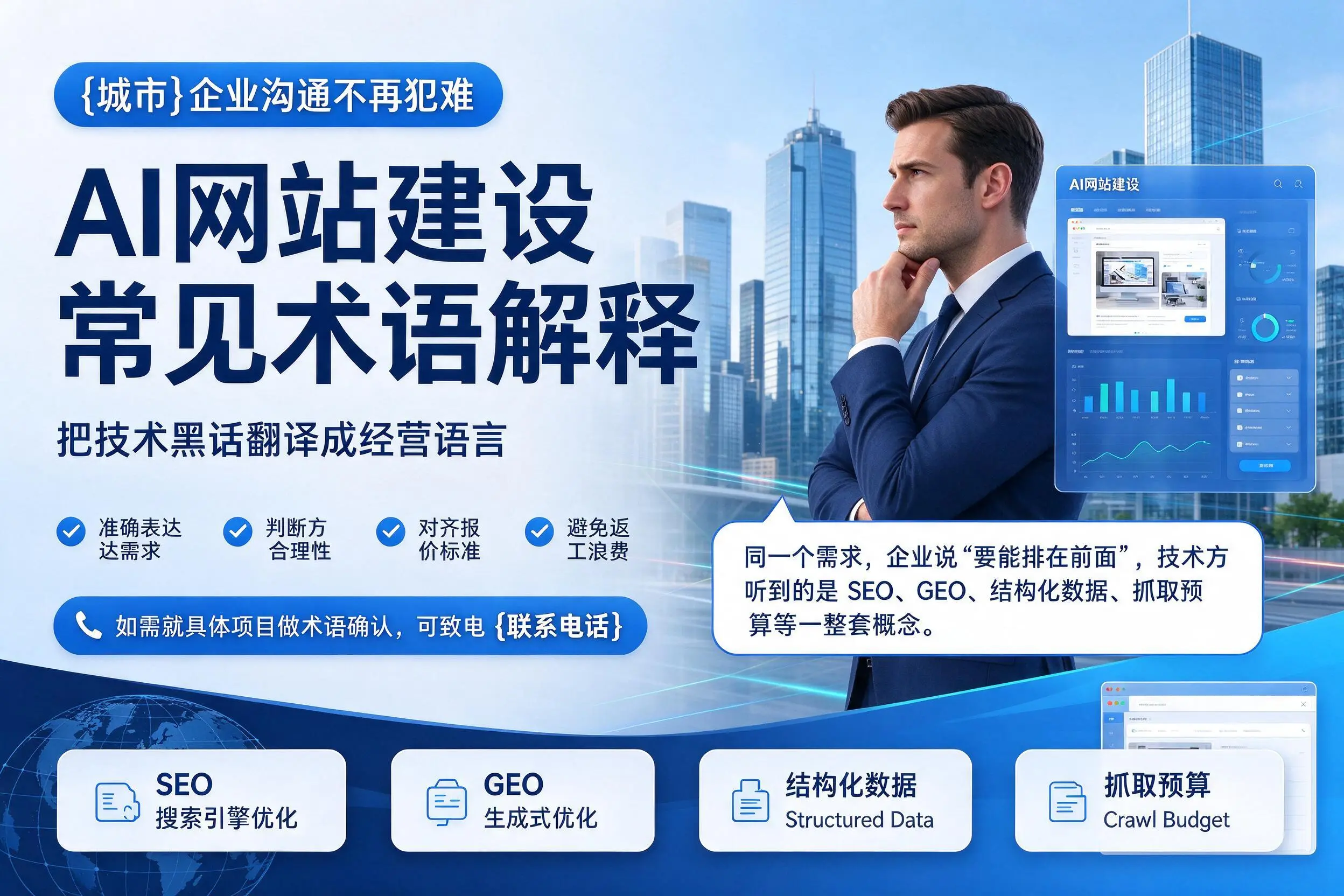AI网站建设常见术语解释，张家界企业沟通不再犯难