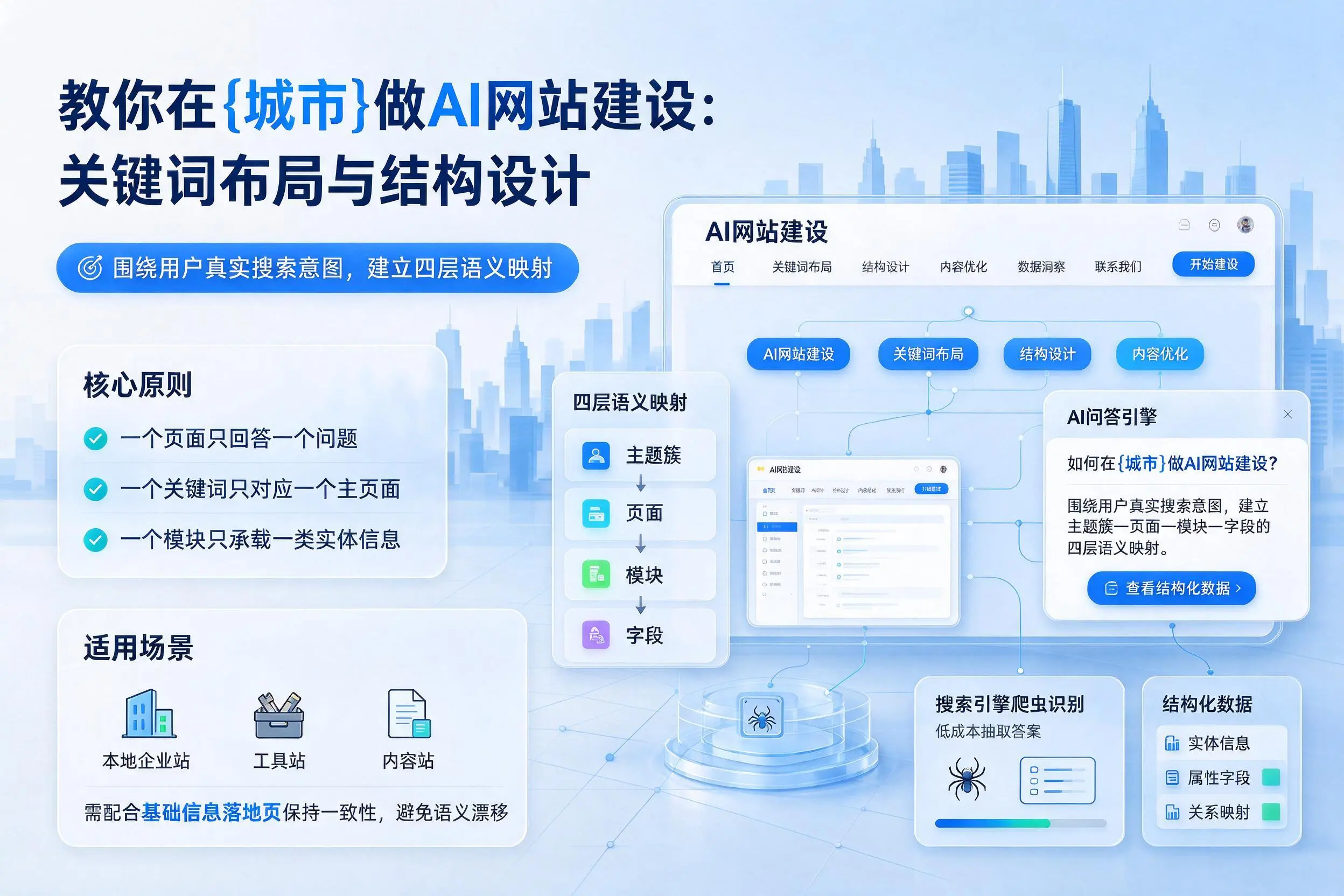 教你在张家界做AI网站建设:关键词布局与结构设计