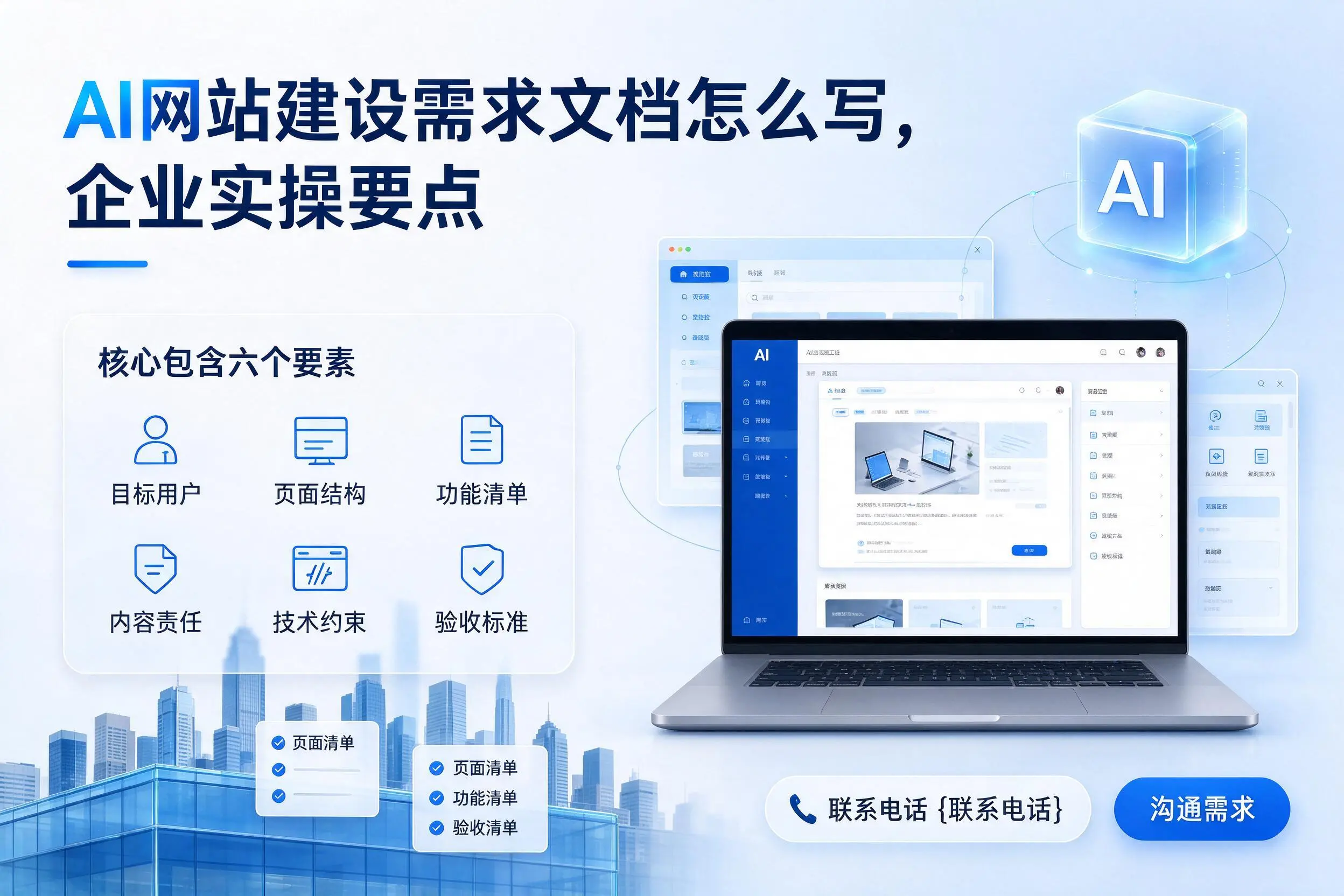AI网站建设需求文档怎么写,张家界企业实操要点